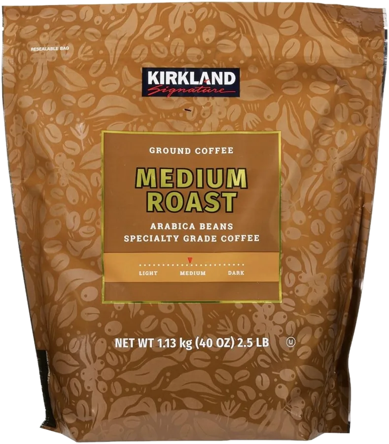 Kirkland Signature Medium Roast ground coffee, 2.5 lb bag