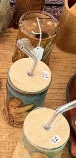 Tumblers with bamboo lid & straw